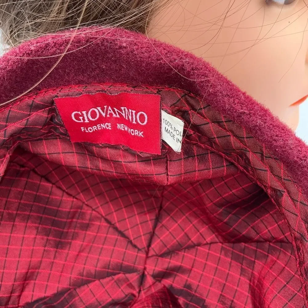 Giovannio New York Red Hat with black band